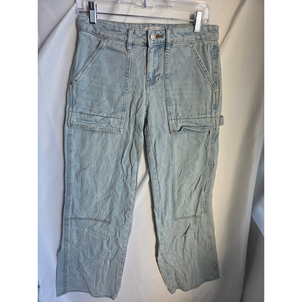 PacSun Carpenter Jeans Womens  Light Blue Light Wash Relaxed Mid Straight